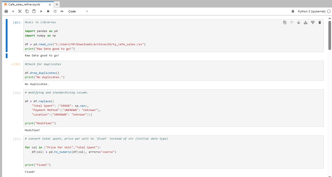 Python - Data Cleaning. | Welcome